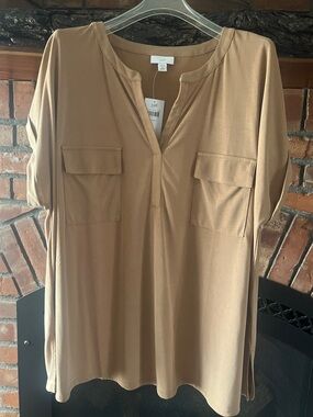 J. Jill Tigers Eye Top with pockets